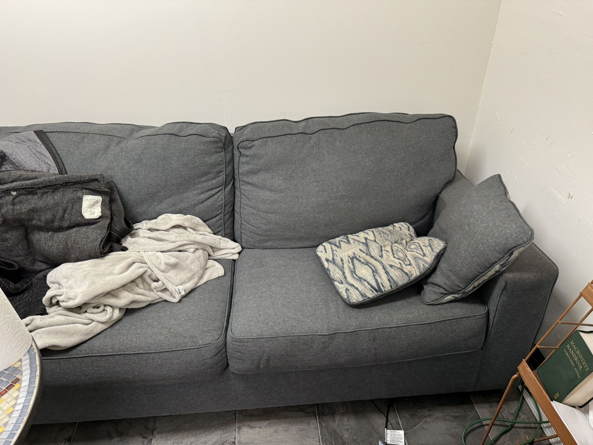 Couch Loveseat High back Chair And Bistro Table
