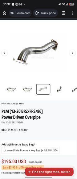 Plm over pipe for brz/gr86