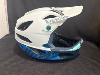 Troy Lee Designs Stage Signature MTB Full Face Helmet Grey/Blue MEDIUM/ LARGE