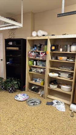 3 shelving units