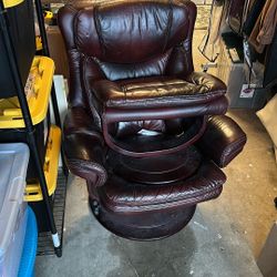 Leather Chair And Ottoman $60 