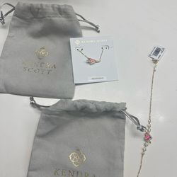 Kendra Scott necklace and bracelet