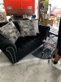 Black loveseat 