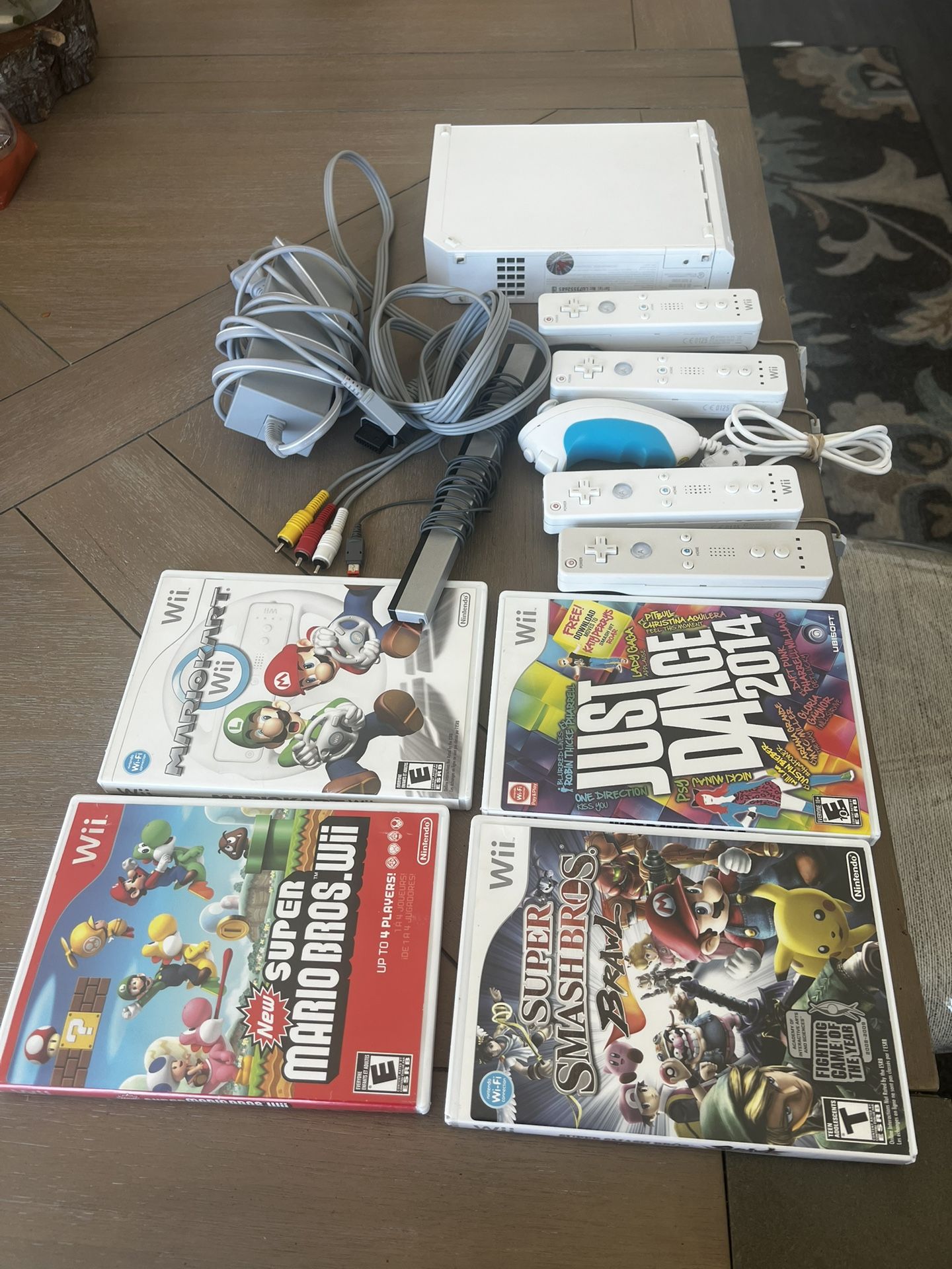 Wii Console With Games And Controllers