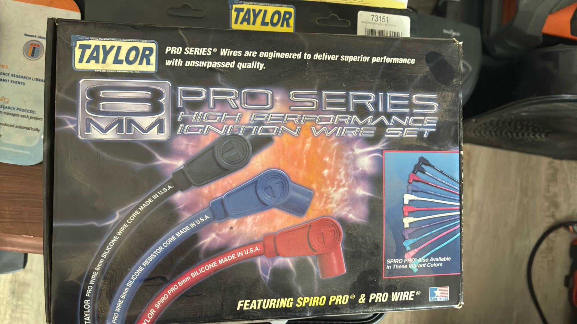 Taylor Pro Series 8mm Ignition Wire Set. NEW