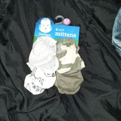 4 Pack Baby Mittens 0-3 Months Old