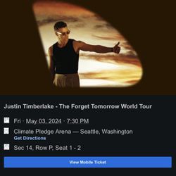 Justin Timberlake 2 Tickets