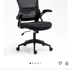 Brand New Black Mesh Tall Back Ergonomic Office Chair w/Flip Up Armrests & 3D Lumbar Support 