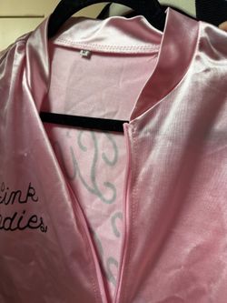 22. 💖🎀 Pink Ladies Satin Jacket - Grease Inspired Costume Piece! 🎀💖