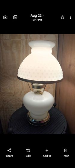 Milk Glass Lamp