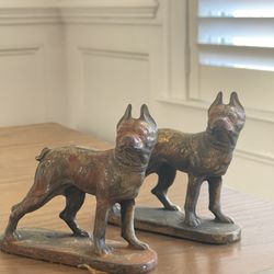 Boston Terrier DOG Solid Cast Statue Figurine Paper Weight 2lb 9oz /each Vintage