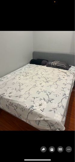 Ikea queen bed, mattress and frame