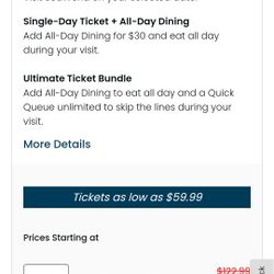 Sea World Tickets (Eash $15)