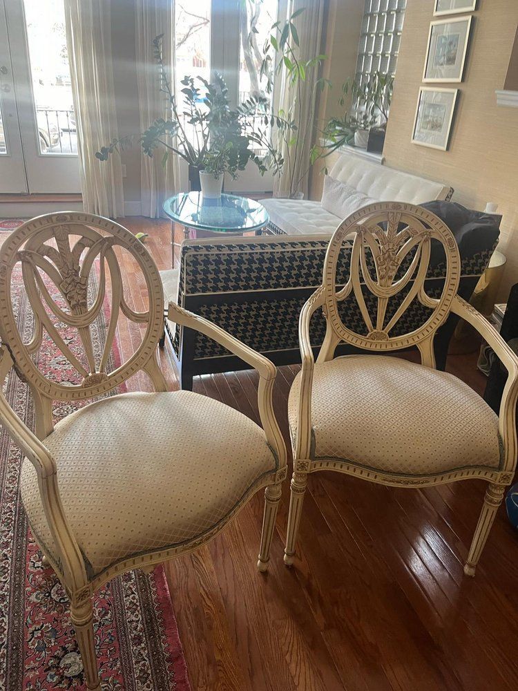 Pair of antique regency style armchair
