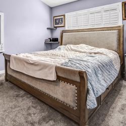 Cali king bed frame w/Storage drawers 