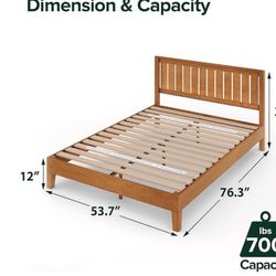 Brand new Zinus solid wood full size bed cost $300 Amazon
