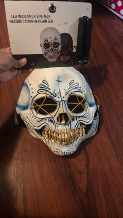 LED Mexican Catrin Skull Mask brand new