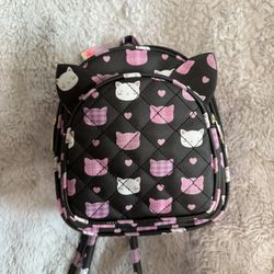 Cute Kitty Print Backpack 
