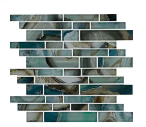 Night Sky Interlocking 12 in. x 14 in. Glass Mesh-Mounted Mosaic Wall Tile (9.7 sq. ft./case)