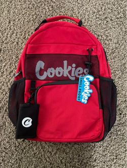 Cookies Stasher Smell Proof Red Backpack (with Removable Wallet)