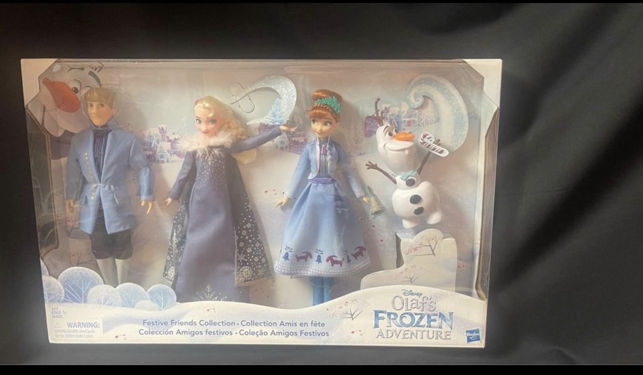 Disney Frozen Festive Friends Collection Elsa Anna Sven Olaf Dolls