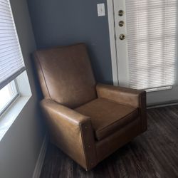 Leather brown couch