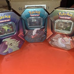 Pokemon triple whammy tin 3x