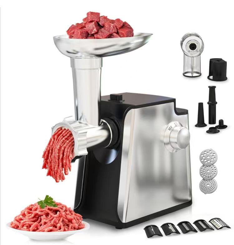 Electric Meat Grinder 2800W Sausage Stuffer Maker 4 In 1 Vegetable Shredder With 3 Slice Shred Blades5 BladesSausage StufferKubbe Kit For Home Kit