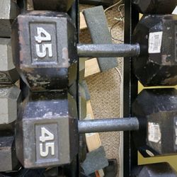 A pair 45lb Dumbells wanting swap for pair 40lb Dumbells 