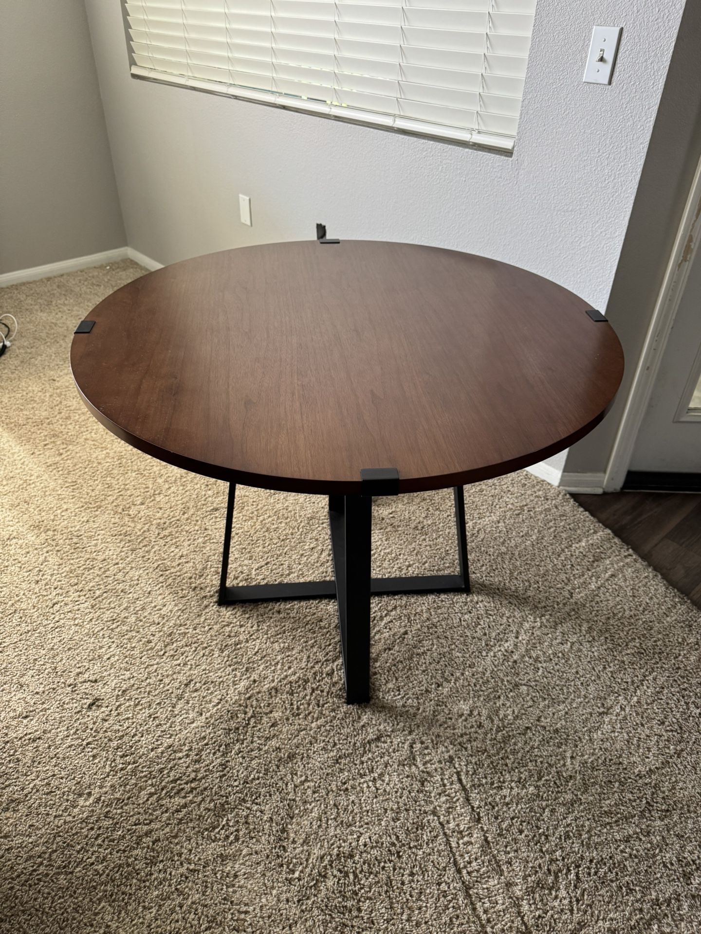 Modern Round Dining Table – 40” Diameter, 30” Tall – $100 OBO