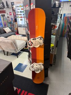 K2 153 snowboard with bindings certified with warranty located at sin city snowboards