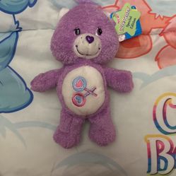 8” MWT New Style Fluffy Lil Share Care Bear Factory Error