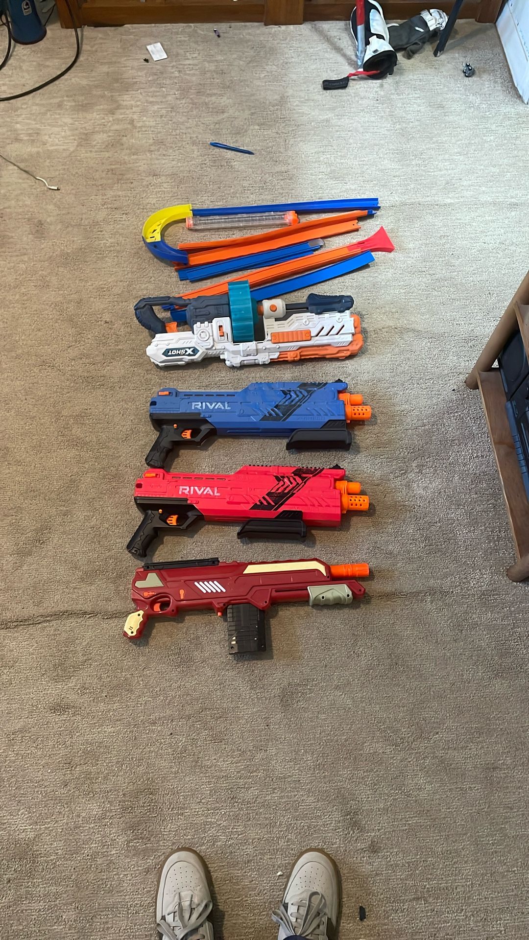 Nerf Guns And Hot wheels Tracks- Missing Connectors And Bullets