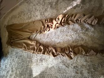 ruched wide leg pants in olive