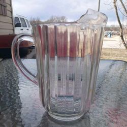 Vintage Heavy Thick Glass Beer/Water Pitcher