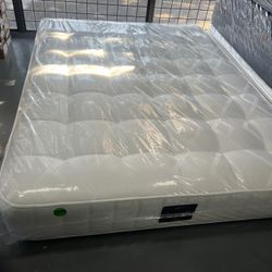 QUEEN SIZE SHIFMAN DOUBLE SIDED HANDMADE NATURAL COTTON MATTRESS & BOX SPRING BED SET