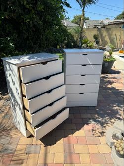 New White Chest 5 Drawer Dresser
