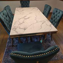 70"   7  Piece  Dining Table