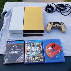 Great Conditions PS4 500GB with 3 Disc Games n 1 New Controller $220! Or No Games is $180! Firm... $20! Per Game
