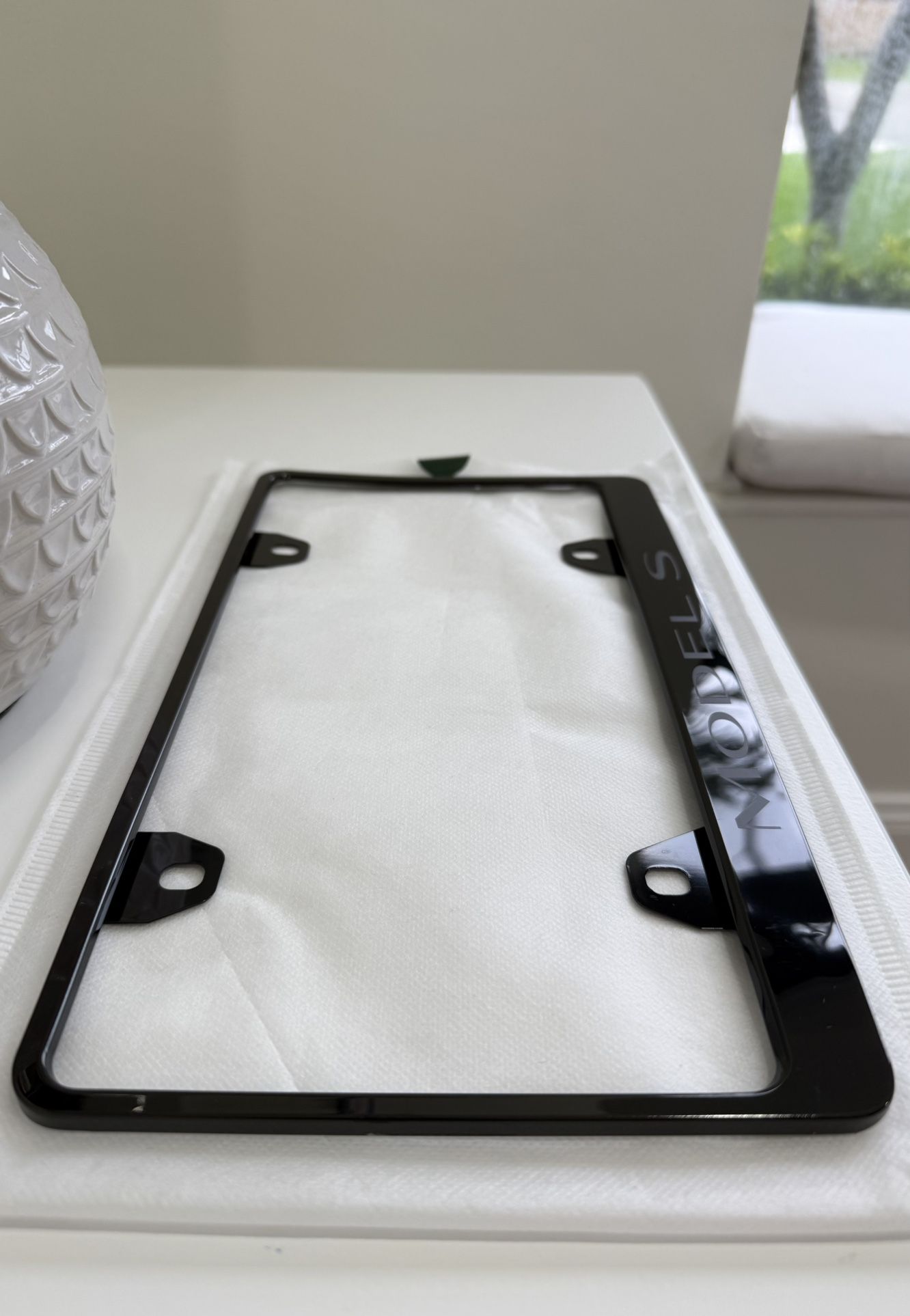 Tesla Model S Metal Plate Cover Black OEM