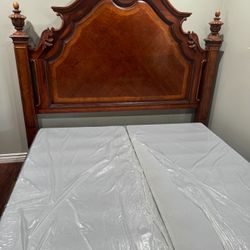 King Size Headboard And Footboard And Box springs 