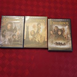 Set Of 3 Lord Of The Rings DVD's