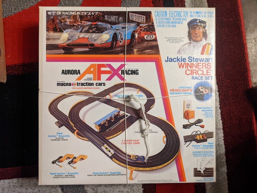 Aroura AFX Racing Slot Car Set Jackie Stewart's Winners Circle