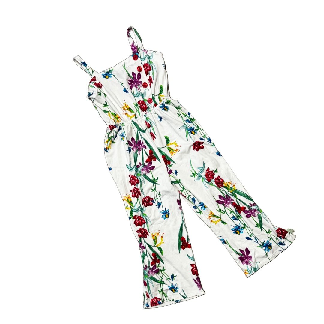 Girl's Size 8 Floral Jumpsuit By 2-hip