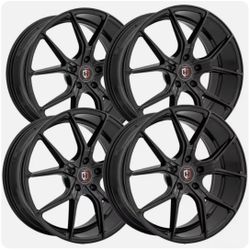 (Set of 4) Curva C42 19x8.5 5x4.5" +35mm Gloss Black Wheels Rims 19" Inch