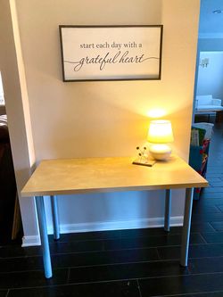 Ikea Desk with Light Wood Top