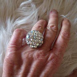 Crystal Cluster Ring sz 7 