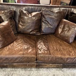 Leather Couch “Rustic” look