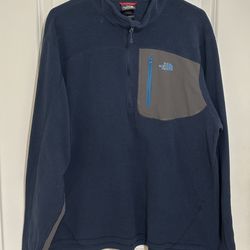 North Face Yumiori 1/4 Zip Blue Fleece Pullover  Sweater Mens XL
