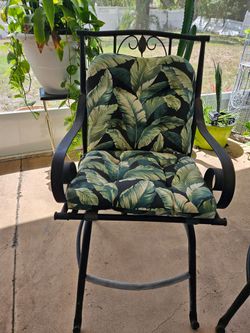 Iron swivel, chairs.